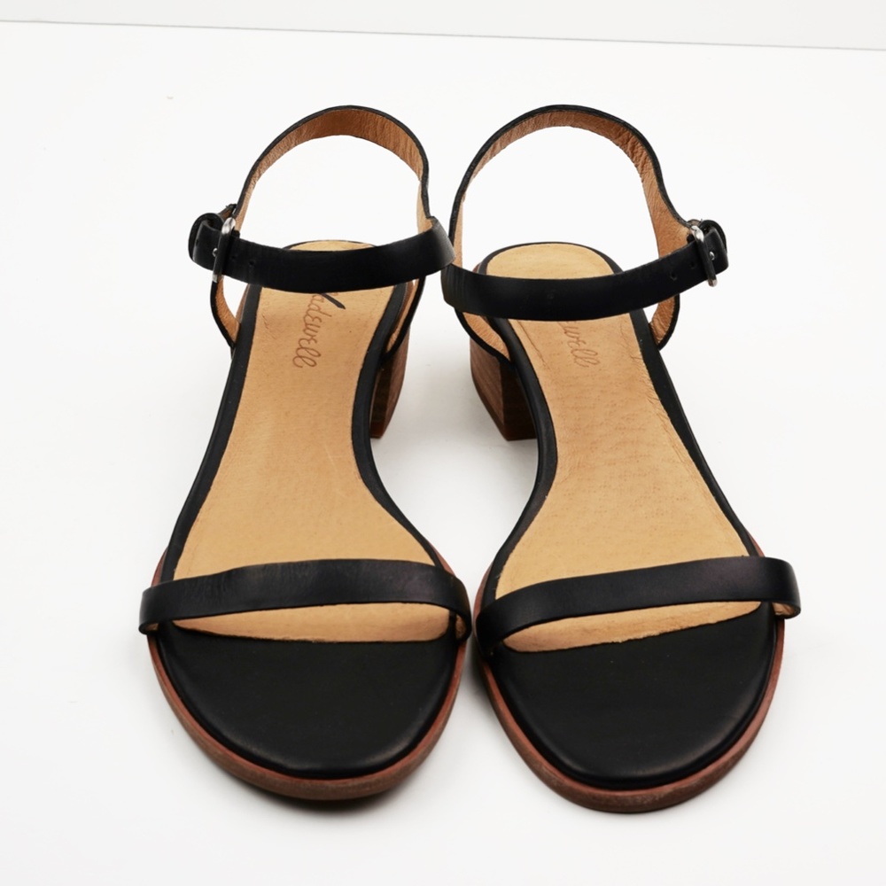 New MADEWELL The Louise Sandal in Leather Black - Picture 4 of 5